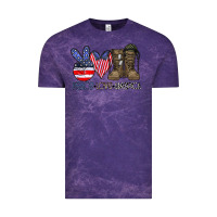 Cloud Purple peace love america Vintage Tee - CowhideDigitalArt