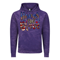Cloud Purple Honor the brave Vintage Hoodie - Neo Western