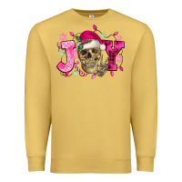 Pink Christmas Joy Skeleton Premium Sweatshirt | Teevron