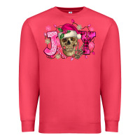 Cardinal Pink Christmas Joy skeleton Premium Sweatshirt - NancyCooperArtShop