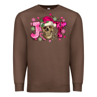 Chestnut Pink Christmas Joy skeleton Premium Sweatshirt - NancyCooperArtShop