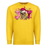 Lemon Pink Christmas Joy skeleton Premium Sweatshirt - NancyCooperArtShop