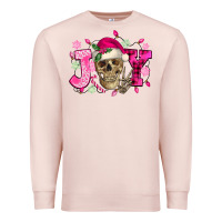 Pale Pink Pink Christmas Joy skeleton Premium Sweatshirt - NancyCooperArtShop