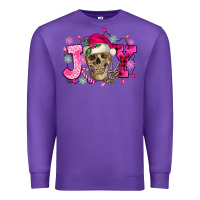 Purple Pink Christmas Joy skeleton Premium Sweatshirt - NancyCooperArtShop