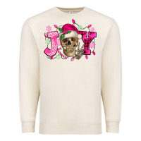Sandshell Pink Christmas Joy skeleton Premium Sweatshirt - NancyCooperArtShop