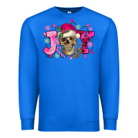 True Royal Pink Christmas Joy skeleton Premium Sweatshirt - NancyCooperArtShop