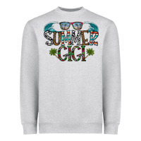 Heather Grey summer gigi Heavyweight Sweatshirt - CowhideDigitalArt