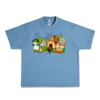 Pebble Blue chicken coffee cups Urban Heavy Tee - AdoDesignShop