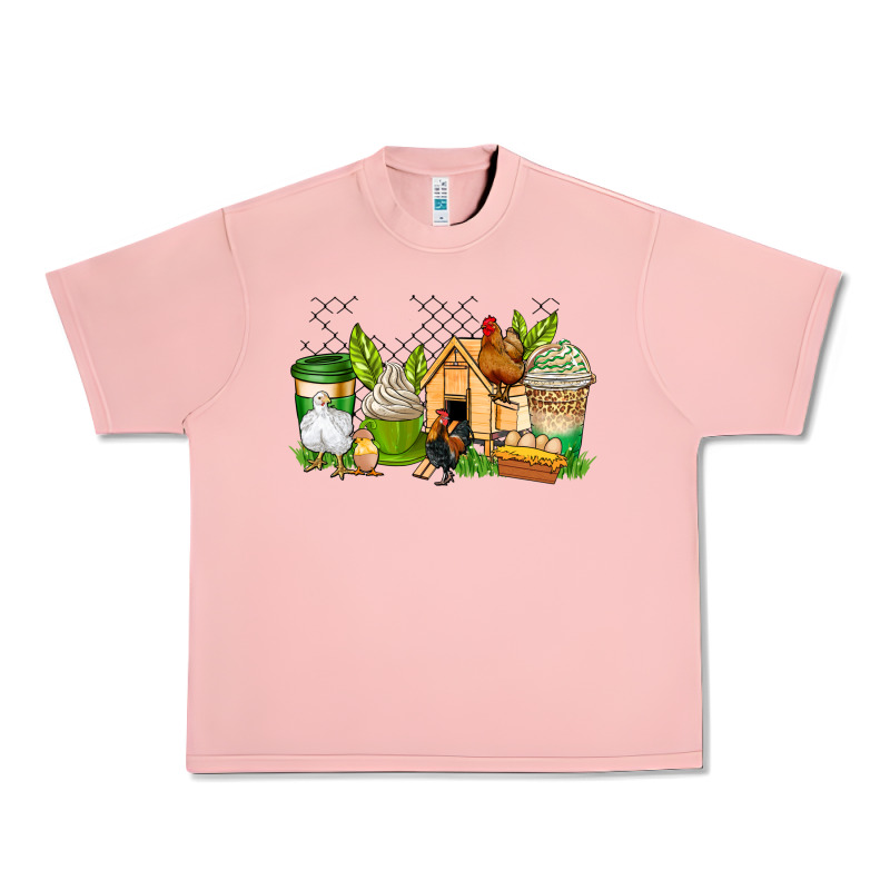 Chicken Coffee Cups Urban Heavy Tee by AdoDesignShop | Teevron