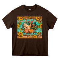Chocolate Brown Fall coop animals pumpkin Heavy Core Tee - Artiststas