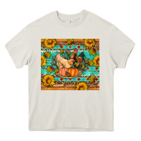 Cream Fall coop animals pumpkin Heavy Core Tee - Artiststas