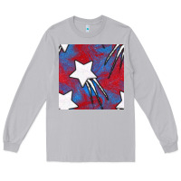 Moon Dust Glitter 4th Of July Seamless Pattern Long Sleeve Tee - BundleAndBundleShop