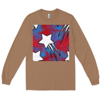 Toasted Coconut Glitter 4th Of July Seamless Pattern Long Sleeve Tee - BundleAndBundleShop