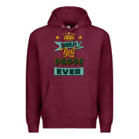 Burgundy world's best poppi ever Premium Hoodie - Jasminsmagicworld