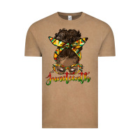 Vintage Coffee juneteenth black woman messy bun Vintage Tee - HRA Design Shop