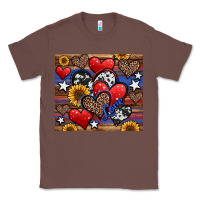 Chestnut 4th of july american hearts Classic Tee - Jasminsmagicworld