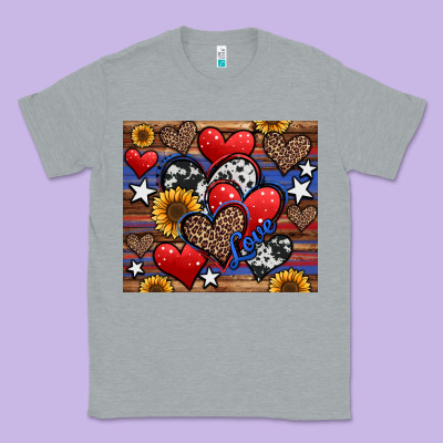 4th Of July American Hearts Classic Tee Designed By Jasminsmagicworld
