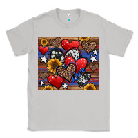 Moon Dust 4th of july american hearts Classic Tee - Jasminsmagicworld