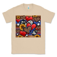 Mushroom 4th of july american hearts Classic Tee - Jasminsmagicworld