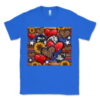True Royal 4th of july american hearts Classic Tee - Jasminsmagicworld