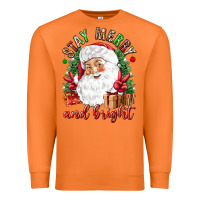 Carrot Stay Merry and bright Christmas with santa Premium Sweatshirt - NancyCooperArtShop