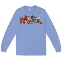 Colony Blue noel with sock and reindeer Long Sleeve Tee - AdoDesignShop
