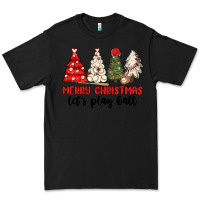 Black merry christmas let s play ball baseball Premium Tee - MaliasSmallBusiness