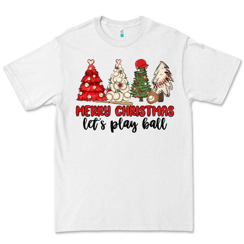 Merry Christmas Let S Play Ball Baseball Premium Tee by MaliasSmallBusiness | Teevron
