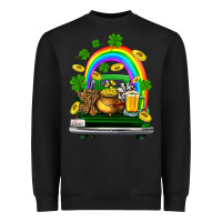 Black st patricks shamrock gold beer truck Heavyweight Sweatshirt - FaDigitalArtStudio