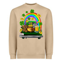 Mushroom st patricks shamrock gold beer truck Heavyweight Sweatshirt - FaDigitalArtStudio