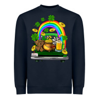 Navy st patricks shamrock gold beer truck Heavyweight Sweatshirt - FaDigitalArtStudio