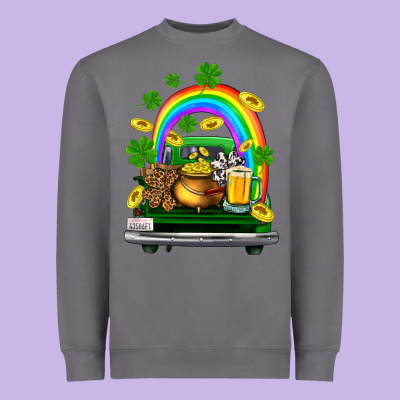 St Patricks Shamrock Gold Beer Truck Heavyweight Sweatshirt Designed By Fadigitalartstudio