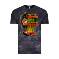 Cloud Black juneteenth 1885 because my ancestors weren't free in 1776 black woman Vintage Tee - HRA Design Shop
