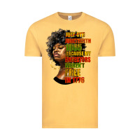 Vintage Mustard juneteenth 1885 because my ancestors weren't free in 1776 black woman Vintage Tee - HRA Design Shop