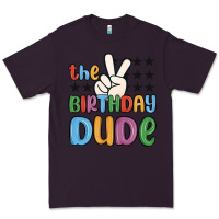 Plum the birthday dude Premium Tee - MaliasSmallBusiness