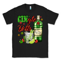 Black gin`gle bells with bottle and cocktail Classic Tee - AdoDesignShop