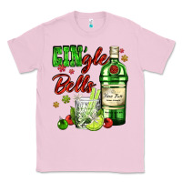 Bubblegum Pink gin`gle bells with bottle and cocktail Classic Tee - AdoDesignShop