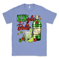 Colony Blue gin`gle bells with bottle and cocktail Classic Tee - AdoDesignShop