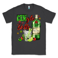Smoke gin`gle bells with bottle and cocktail Classic Tee - AdoDesignShop