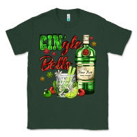 Sports Green gin`gle bells with bottle and cocktail Classic Tee - AdoDesignShop