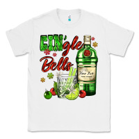 White gin`gle bells with bottle and cocktail Classic Tee - AdoDesignShop