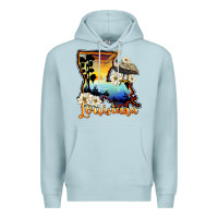Blue Mist louisiana  sunset map magnolia Premium Hoodie - BarkalooDesign