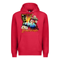 Cardinal louisiana  sunset map magnolia Premium Hoodie - BarkalooDesign