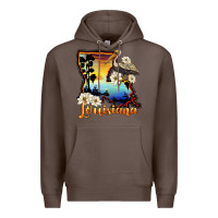 Coffee louisiana  sunset map magnolia Premium Hoodie - BarkalooDesign