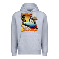 Heather Grey louisiana  sunset map magnolia Premium Hoodie - BarkalooDesign