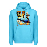 Louisiana  Sunset Map Magnolia Premium Hoodie | Teevron