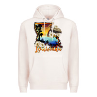 Pale Pink louisiana  sunset map magnolia Premium Hoodie - BarkalooDesign