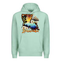 Seafoam louisiana  sunset map magnolia Premium Hoodie - BarkalooDesign