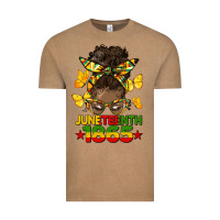Vintage Coffee juneteenth 1865 afro bun Vintage Tee - HRA Design Shop