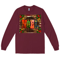 Burgundy noel mistletoe Christmas Long Sleeve Tee - AdoDesignShop